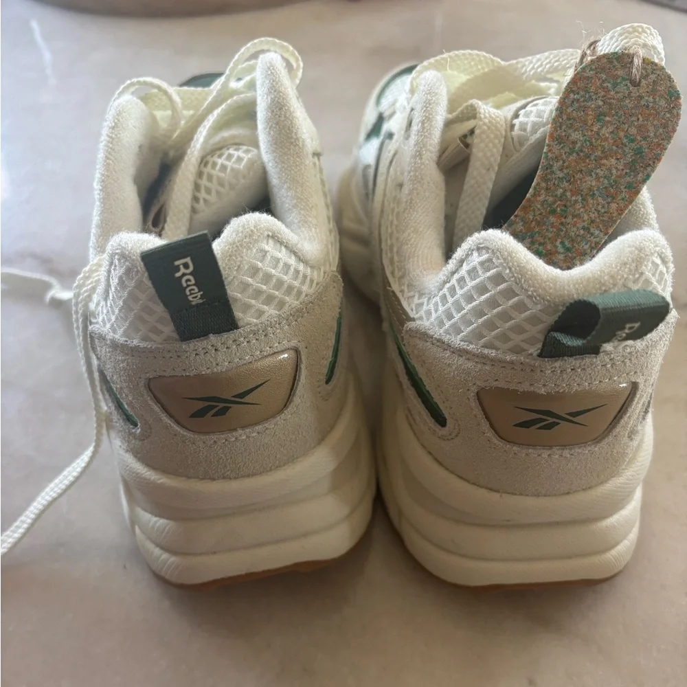 Reebok Cream and Green Athletic Shoes - Picture 4 of 6